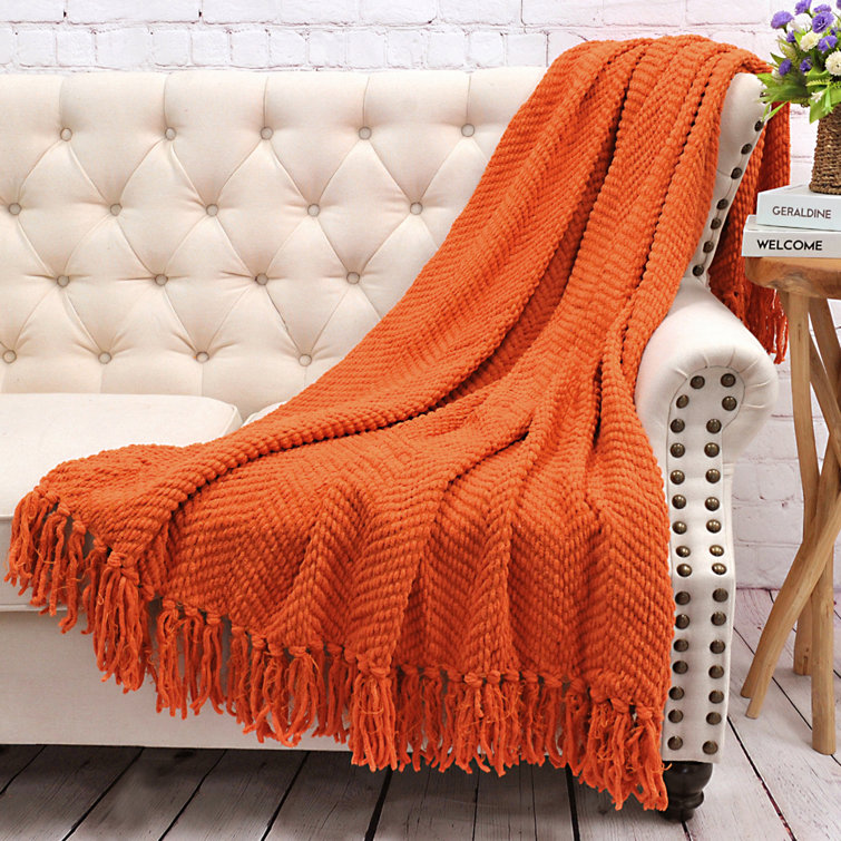 Burnt red best sale throw blanket